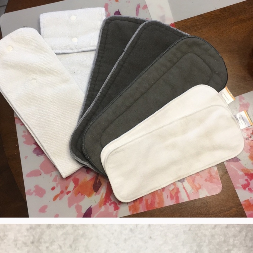 6 charcoal/bamboo inserts